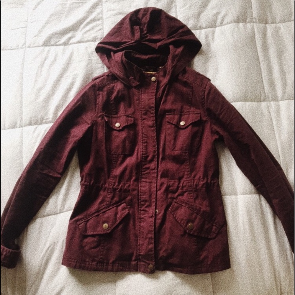 Maroon Prince & Fox Utility Jacket